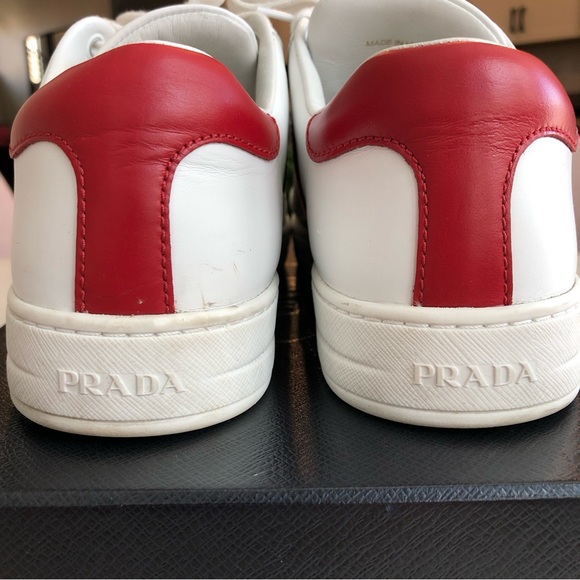 Prada Sneaker Red and white size 37.5 - Picture 6 of 14
